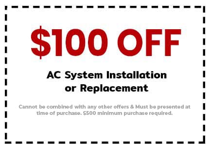 Discounts on AC System Installation or Replacement