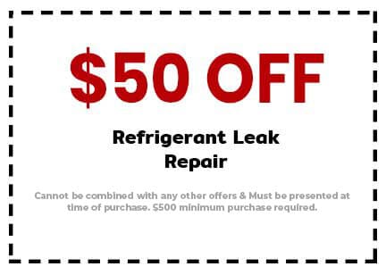 Discounts on Refrigerant Leak Repair